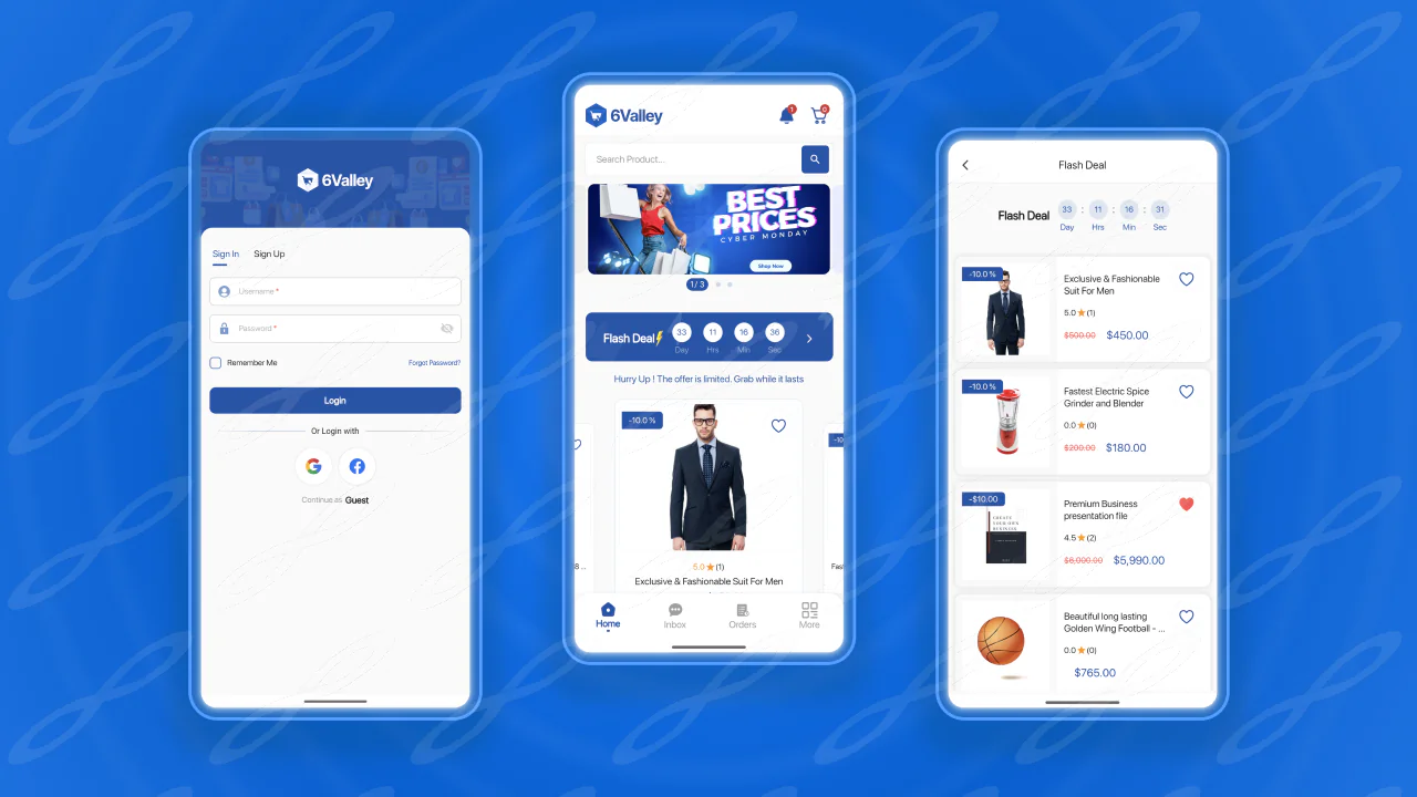 6valley Multi-Vendor E-commerce – Complete eCommerce Mobile App, Website, Seller and Admin Panel