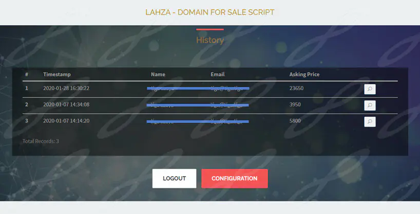 Lahza – Domain For Sale Script