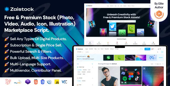 Zaistock – Free & Premium Stock Photo, Video, Audio, Icon Illustration Script